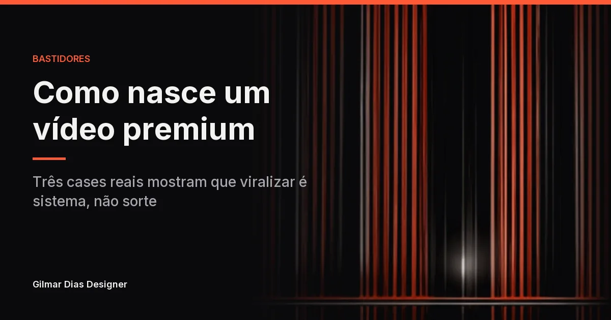 Bastidores do motion design: como nasce um vídeo premium