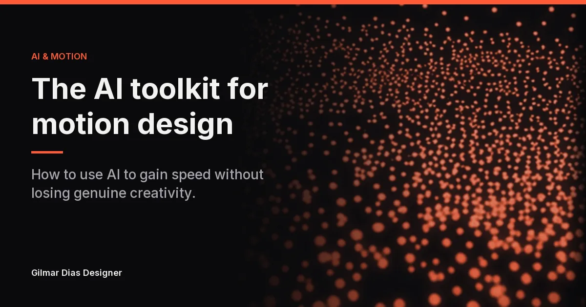 AI tools in motion design: opportunities and considerations